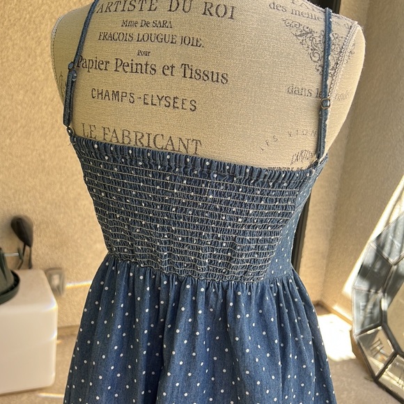 Gorgeous STRETCHY DENIM POLK A DOT DRESS! - Picture 10 of 16